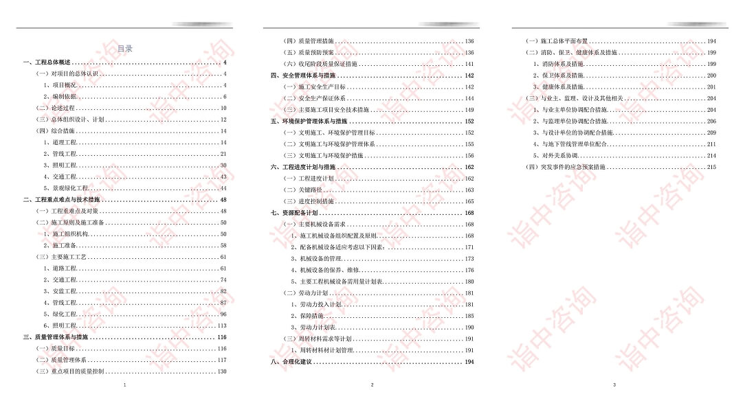 道路改建类标书案例——金年会咨询（专业代写标书）