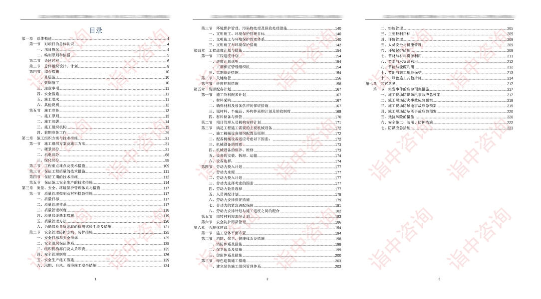 市政工程类标书案例——金年会咨询（专业代写标书公司）